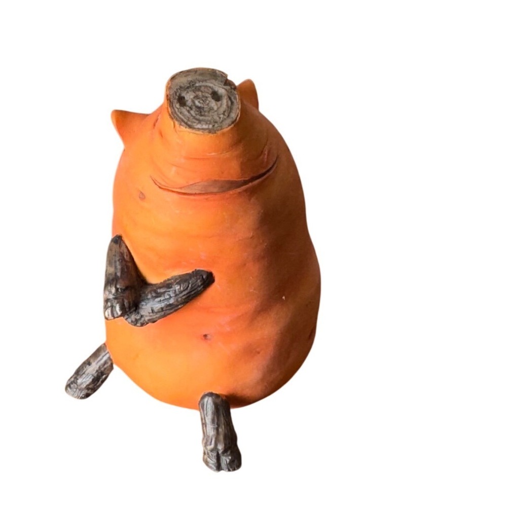 Enesco‎ Home Grown Sweet Potato Pig Figurine 2004 Seagull Decor 4002356 Orange